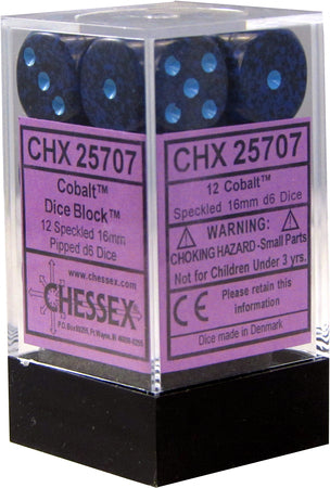 Chessex: Speckled 12D6 Blue Stars 16mm