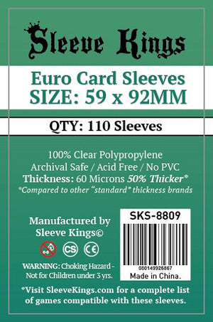 SK Euro Sleeves 59mm x 92mm 110ct