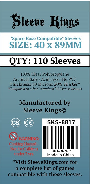 SK Sleeves 40mm x 89mm 110ct