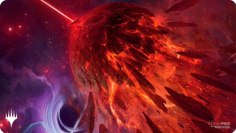 UP Playmat MTG Edge of Eternities Mythic Land Red