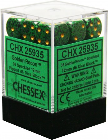 Chessex: Speckled 36D6 Golden Recon 12mm