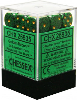 Chessex: Speckled 36D6 Golden Recon 12mm