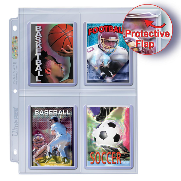 UP PAGE 4-POCKET SECURE PLATINUM FOR TOPLOADER