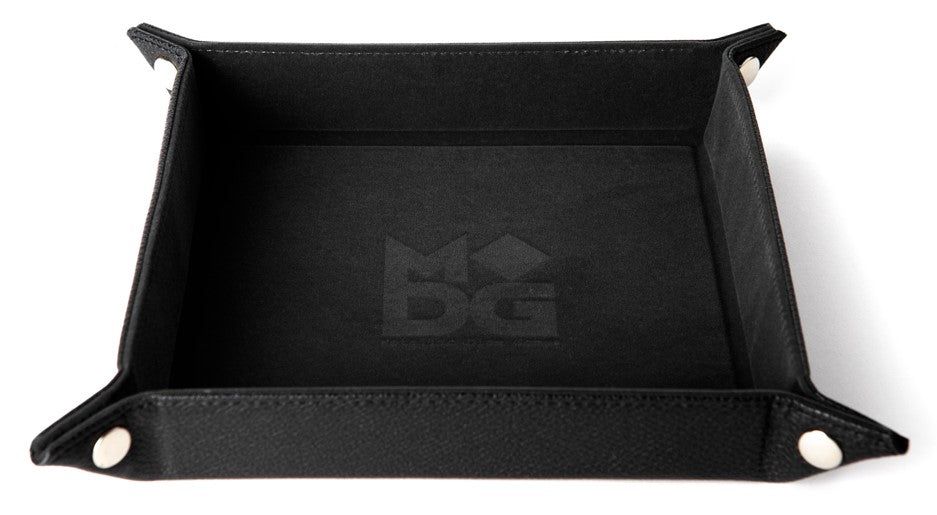 FanRoll Fold Up Dice Velvet Tray Leather Black