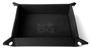 FanRoll Fold Up Dice Velvet Tray Leather Black