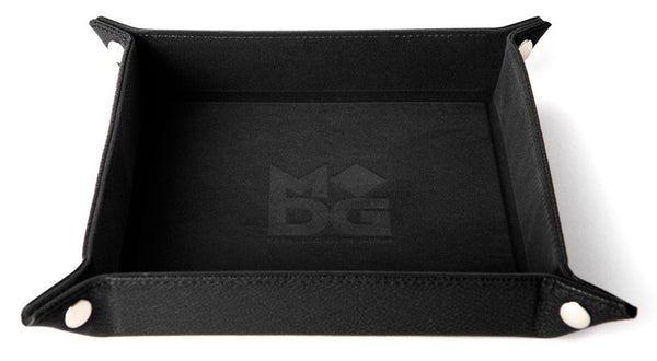 FanRoll Fold Up Dice Velvet Tray Leather Black
