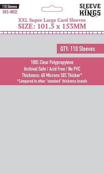 SK 'XXL SUPER LARGE' SLEEVES 101.5MM X 153MM 110CT