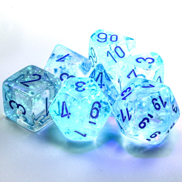Chessex: Borealis 7-Die Set Icicle/Light Blue Luminary