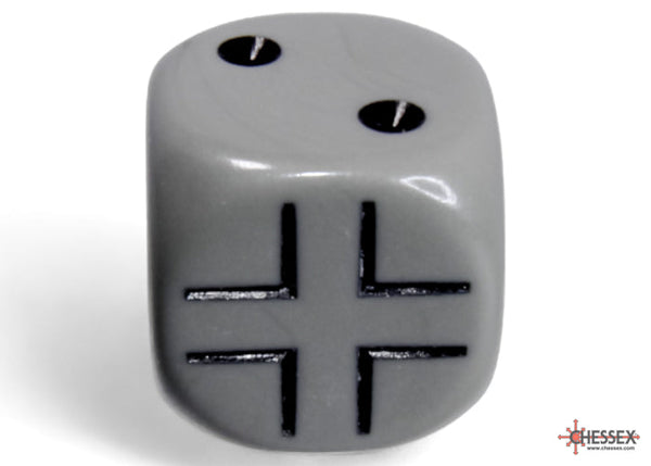 Chessex: WWII German Opaque Dark Grey/Black 12D6 16mm Dice