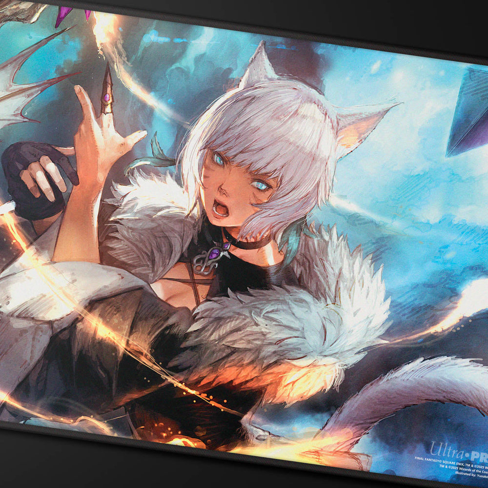UP Playmat MTG Universes Beyond Final Fantasy Black Stitched Premium Z