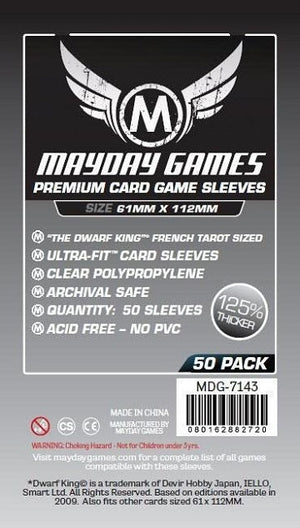 Mayday Premium Magnum Dwarf King Platinum Sleeves 61mm x 112mm 50ct