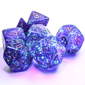 Chessex: Borealis 7-Die Set Royal Purple/Gold Luminary