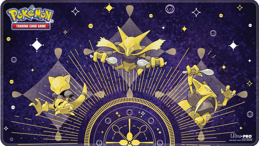 UP Pokemon Playmat Abra Evolutions White Stitched