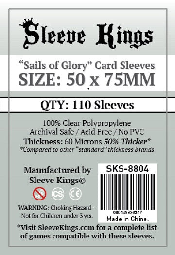 SK 'Sail of Glory' Sleeves 50mm x 75mm 110ct
