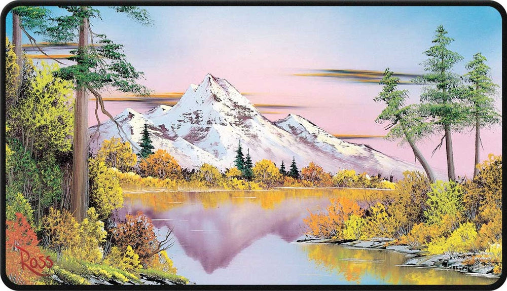 UP Playmat Bob Ross Mighty Mountain Lake Black Stitched
