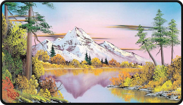UP Playmat Bob Ross Mighty Mountain Lake Black Stitched