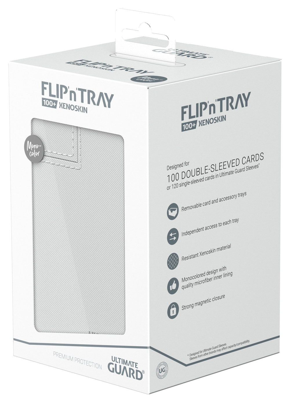 UG FLIP N TRAY DECK CASE MONOCOLOR WHITE 100+