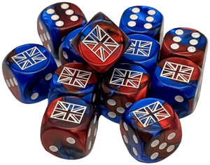 Chessex: WWII Great Britain Gemini Blue-Red/White 12D6 16mm Dice