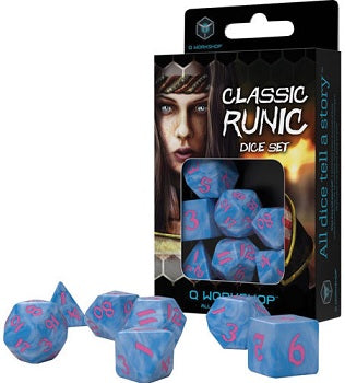 Classic Runic Dice Set: Glacier/Pink